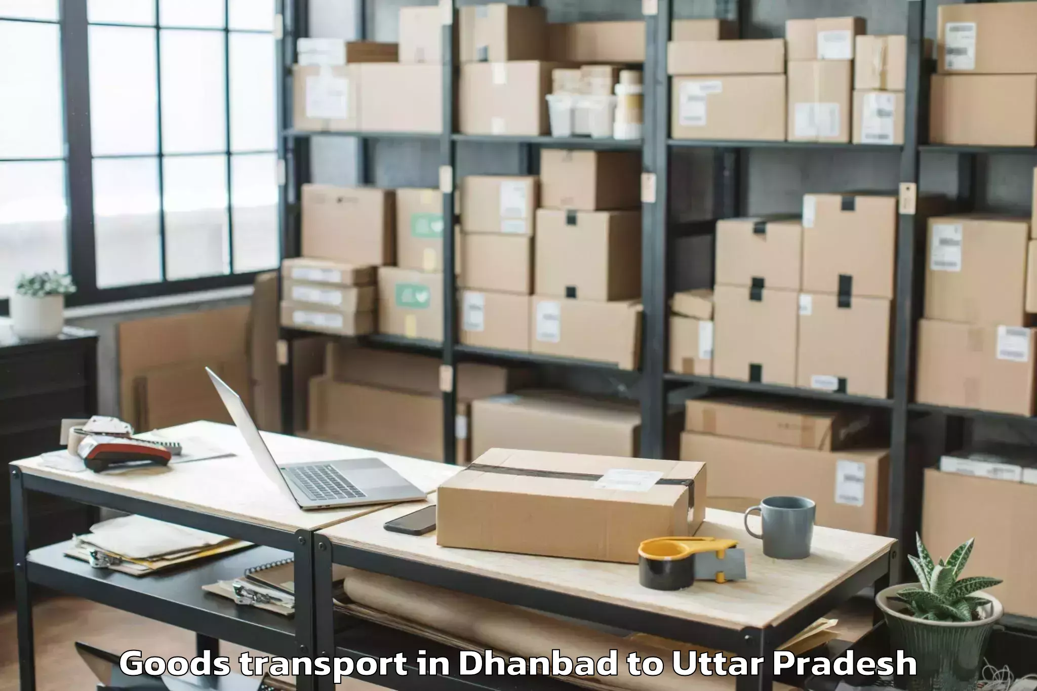 Discover Dhanbad to Charkhari Goods Transport